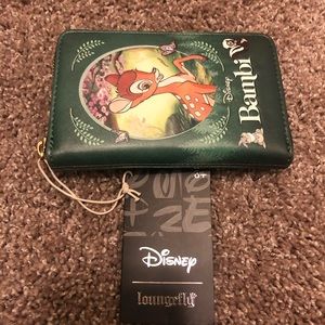Disney Loungefly Bambi Zip Around Wallet